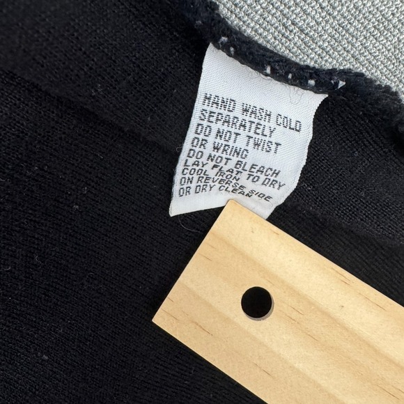 Vintage 90s‎ Karin Stevens M Black Knit Dress Yellow Red Mondrian Colorblock Mod - Picture 8 of 16